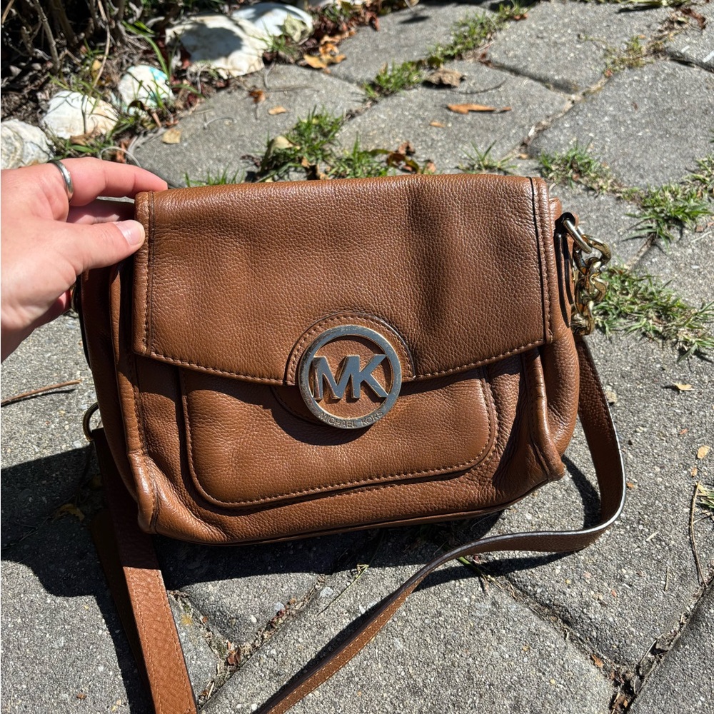 Michael Kors Tan Leather Shoulder Bag